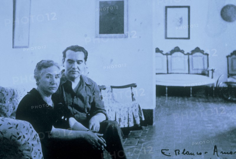 Federico Garcia Lorca with His Mother Vicente Lores Romero. 1935. Huerta De San Vincente. Spain
