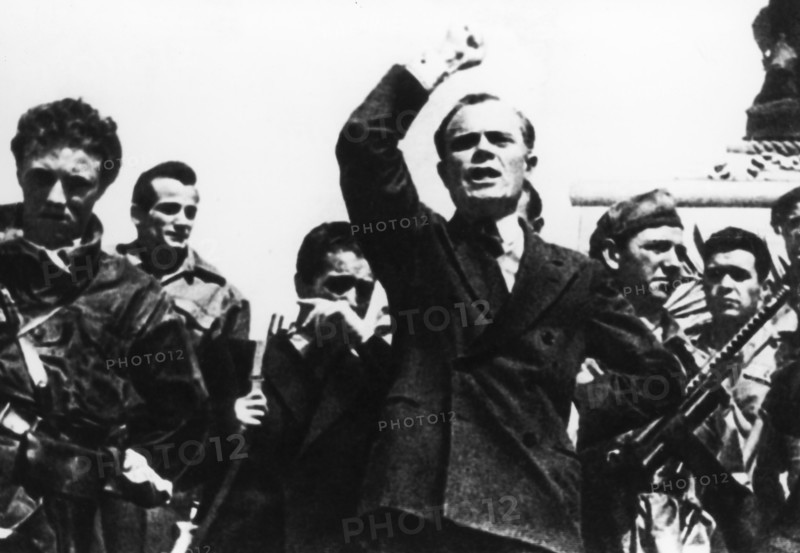 Sandro Pertini At The Rally Of May 1.