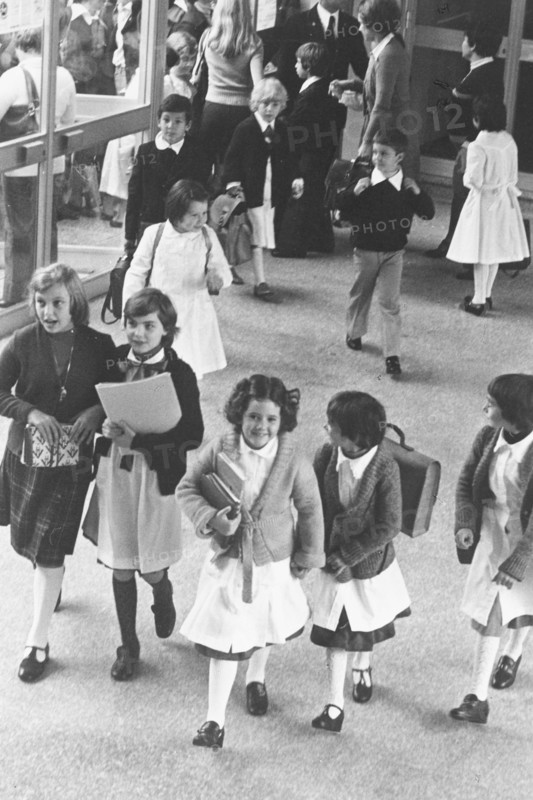 Children at school, italy 1970