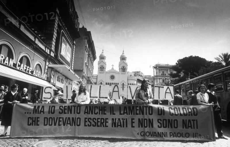 Rome, anti-abortion demonstration, 1978