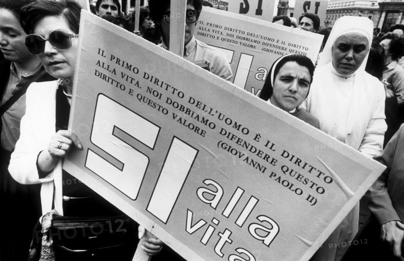 Rome, anti-abortion demonstration, 1978