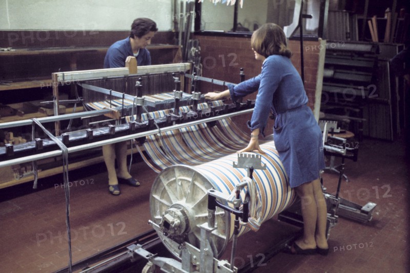 Women workers in a textile factory, 70's