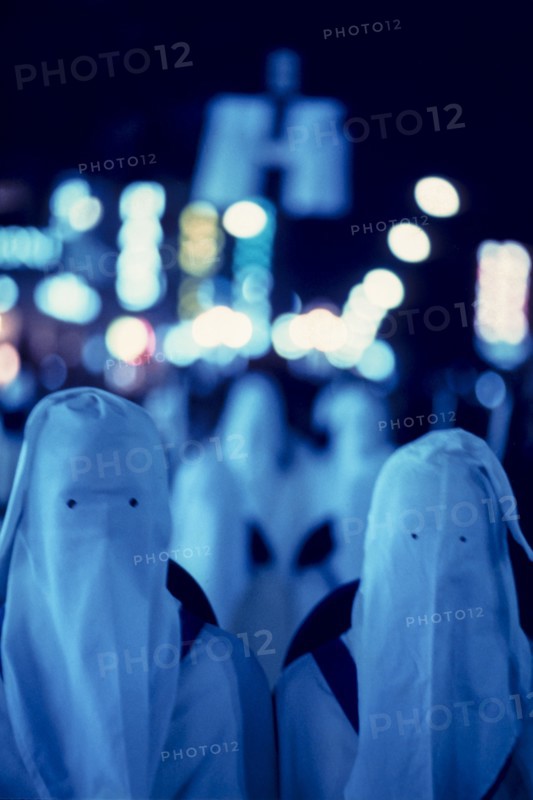 Rites of holy week, hooded catholic procession, taranto, puglia, italy