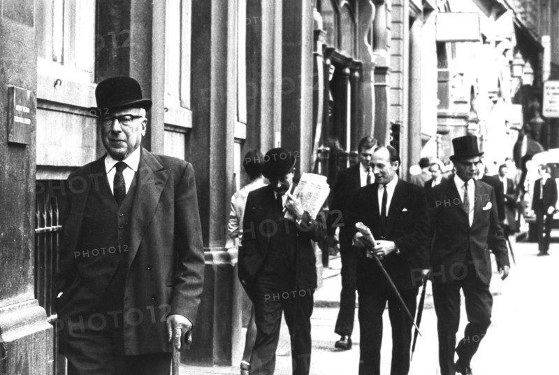Businessmen in the city, london, uk, 70's