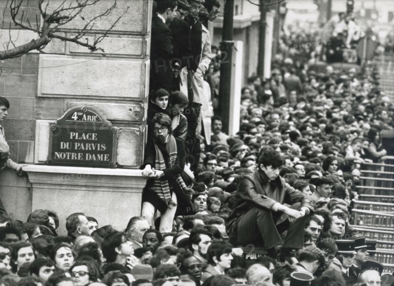 People at charles de gaulle's funeral, colombey-les-deux-eglises, france, 1970