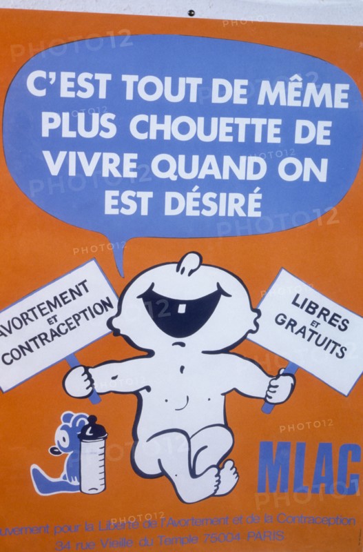 Mouvement pour la liberte de l'avortement et de la contraception, by claire bretecher, paris 1975