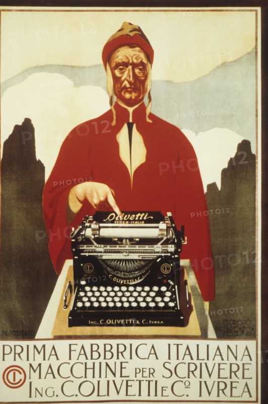 Olivetti, typewriters, advertising, early '900