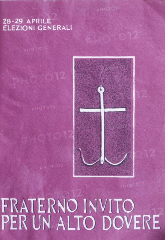 Fraternal invitation for a high duty, general elections, poster, early '900