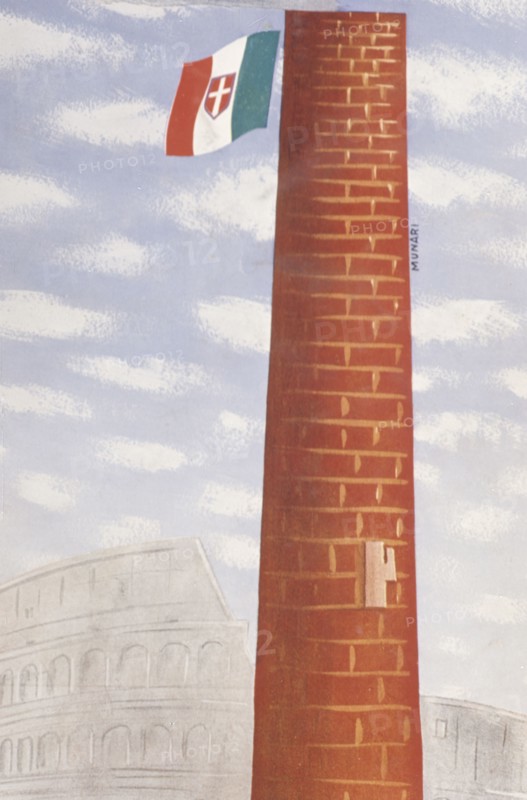 Bruno munari, cover, la rivista illustrata del popolo d'italia, april 1936