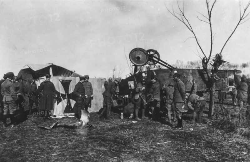The last plane shot down by Francesco Baracca, a few kilometers from Treviso, 1918