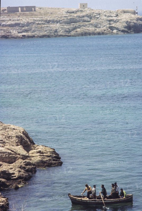 Fishermen on boat, lampedusa, italy