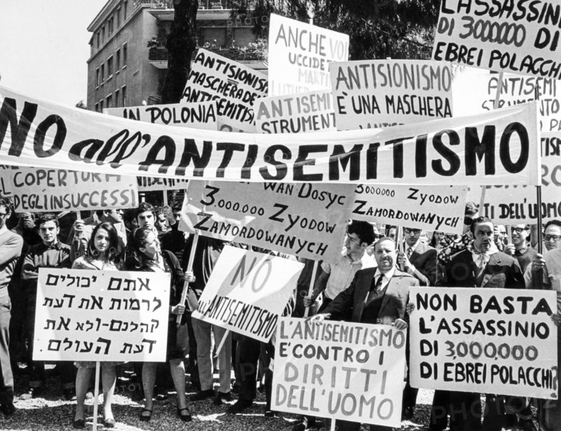 Demonstration against anti-Semitism, Rome 1968