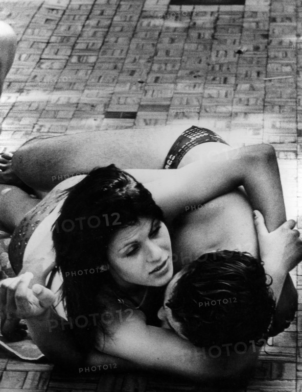 Couple at lido, milan, 70s