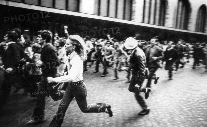 Demonstration in rome, 70s
