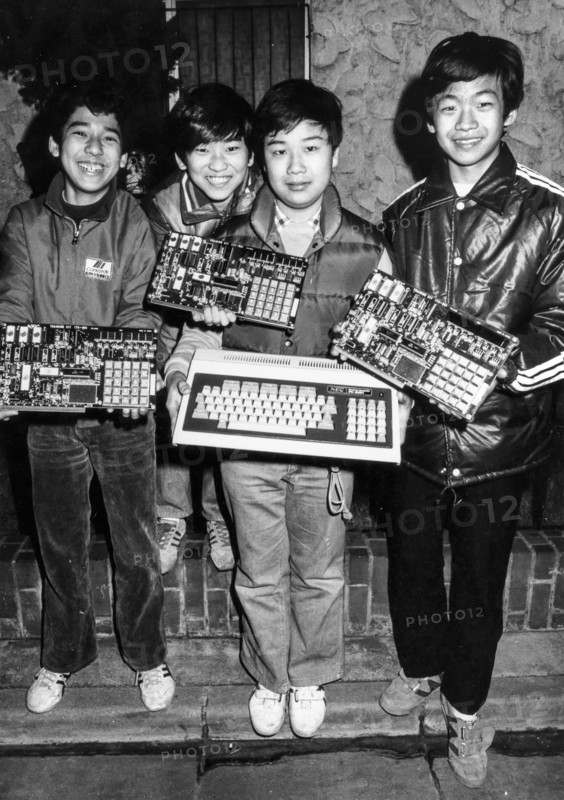 Japanese guys, computer components, 70s
