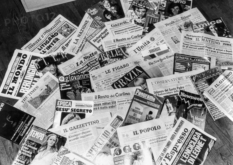 Newspapers, italy 1974