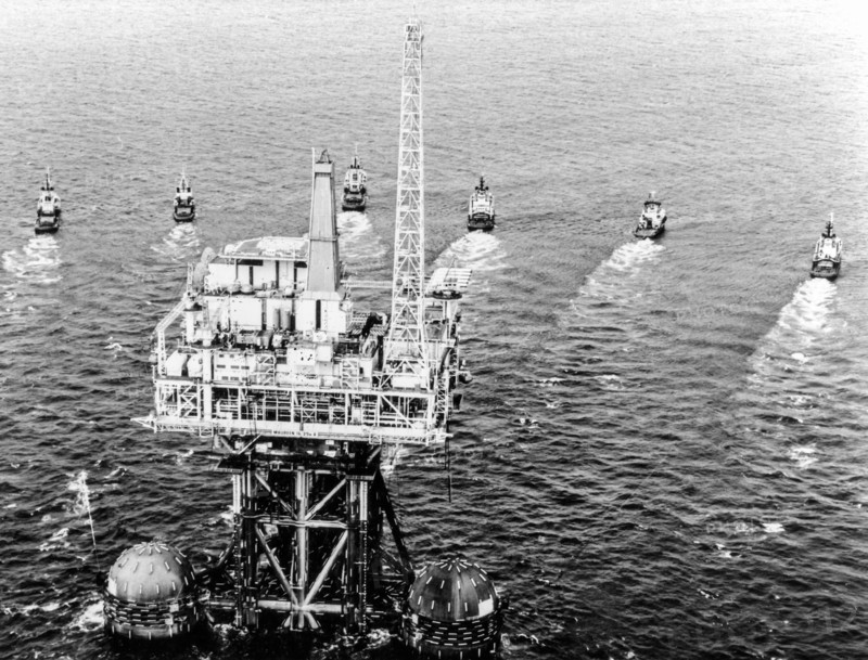 Petroleum platform, north sea