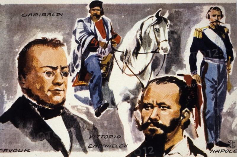 Garibaldi, napoleone, cavour, vittorio emanuele II
