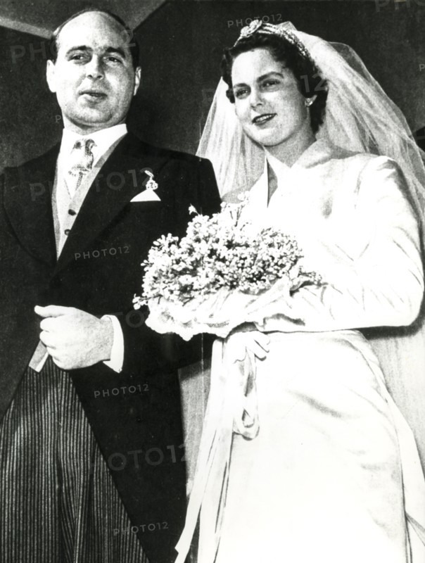 Maria pia of savoy and alessandro of Yugoslavia, wedding, cascais, 1955