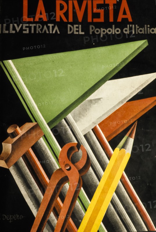 La rivista illustrata del popolo d'italia, fortunato depero, 1935