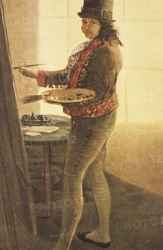 Francisco goya, self-portrait in the studio, 1793-95