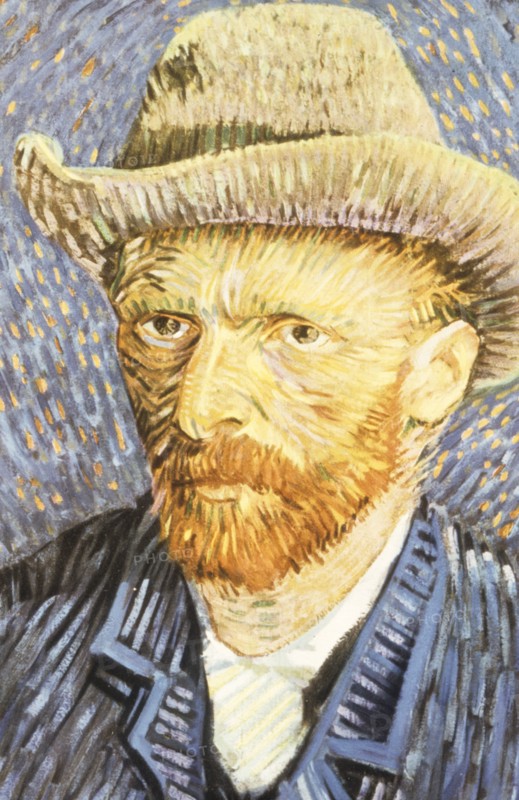 Self-portrait with grey felt hat, vincent van gogh, 1887