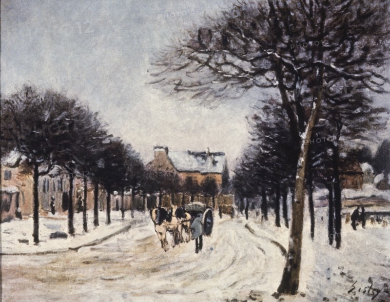 Road from saint germain to marly, alfred sisley, 1875