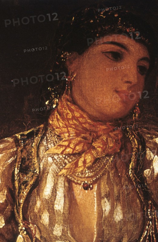 Femmes d‚ÄövÑv¥alger dans leur appartement, detail, eugene delacroix, 1834