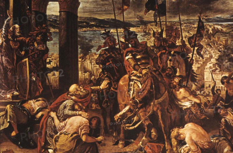 Entry of the Crusaders in Constantinople, eugene delacroix, 1840