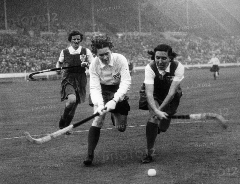 Field hockey game between England and the US, Wembley, London, 1962