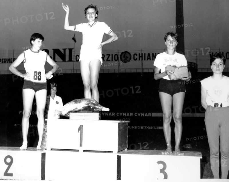Athletics, Paola Pigni on the podium, 1969