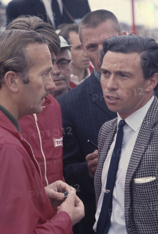Graham Hill with Jim Clark, 60's