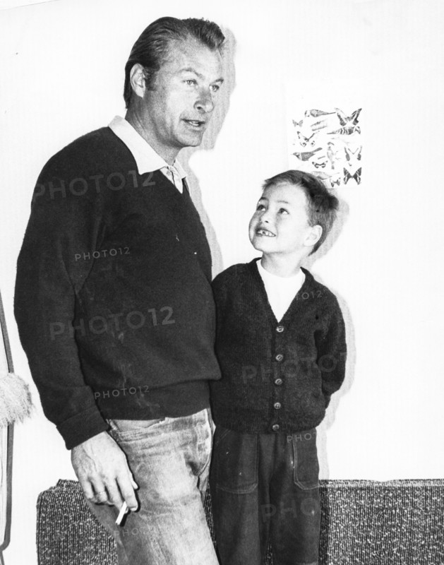 Lex barker with son christopher, 1966