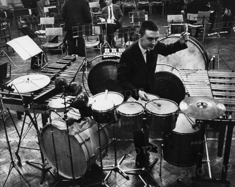 Michael baker, rehearsal for the concert, royal festival hall, london, april 25, 1968