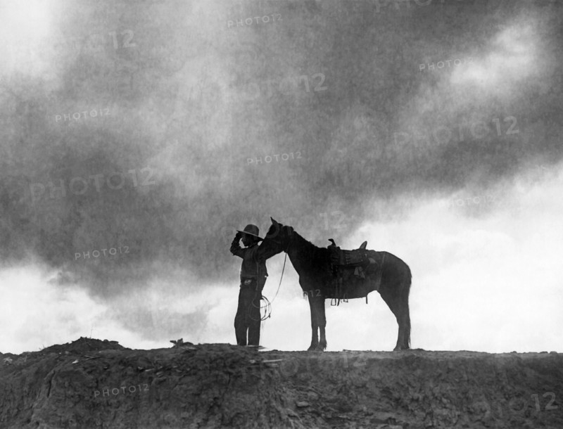 A Navajo And His Horse