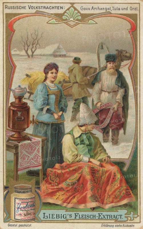 Picture series folk costumes from Russia