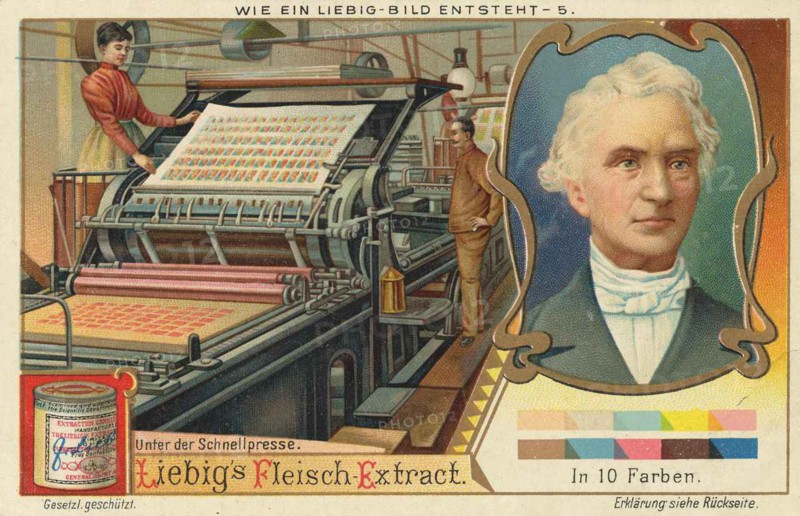 Picture series How a Liebig picture is created