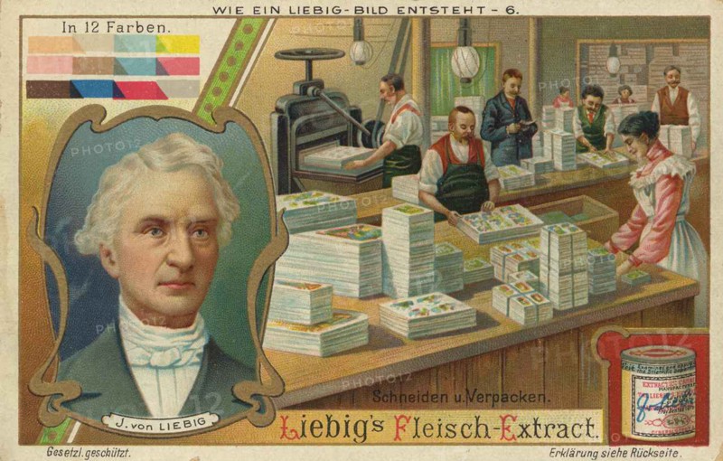 Picture series How a Liebig picture is created