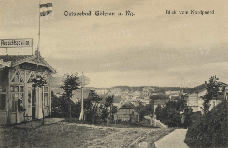 Baltic seaside resort Goehren on the peninsula Mönchgut, district Vorpommern-Rügen, island Rügen, Mecklenburg-Western Pomerania, Germany, view from c. 1910, digital reproduction of a public domain postcard.