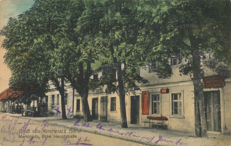 Churchyard Borui, Germany, today Boruja Koscielna, village in Wielkopolska Voivodeship, Poland, view from ca 1910, digital reproduction of a public domain postcard.
