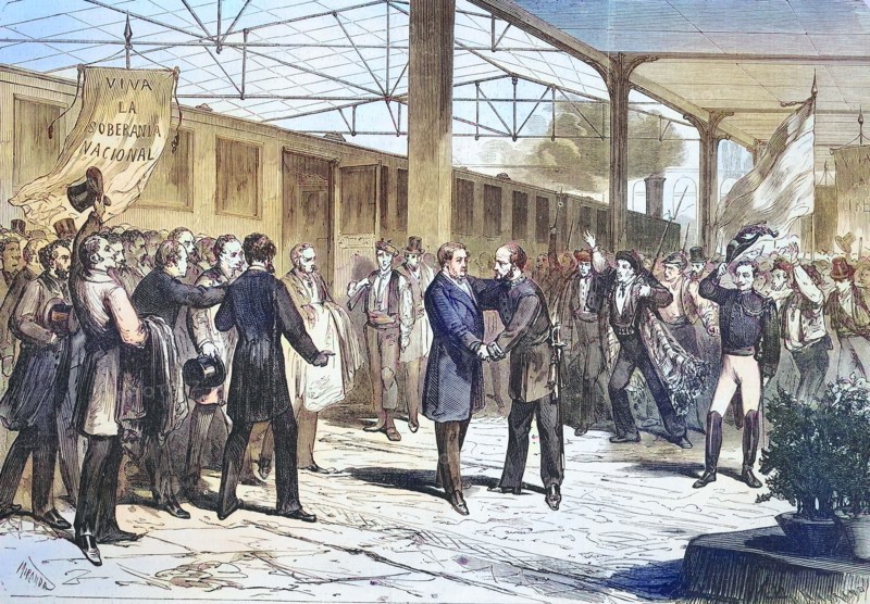 Arrival of Salustiano de Olozaga y Armandoz (June 8