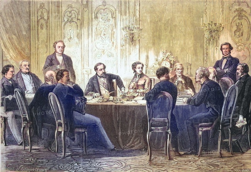 a meeting of ministers at the Palais de Fontainebleau