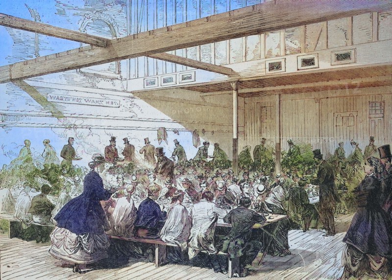 Banquet for poor children in St. Giles parish