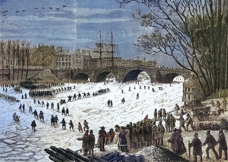 The frozen Seine on January 3