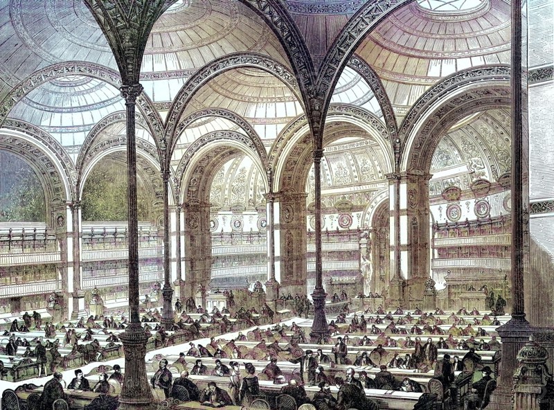 The new reading room in the royal library in Paris