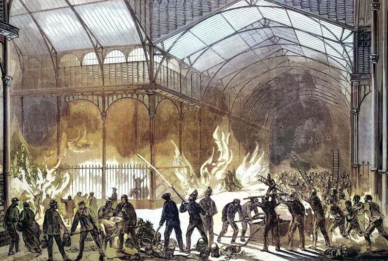the fire of the central market halls on the night of July 11