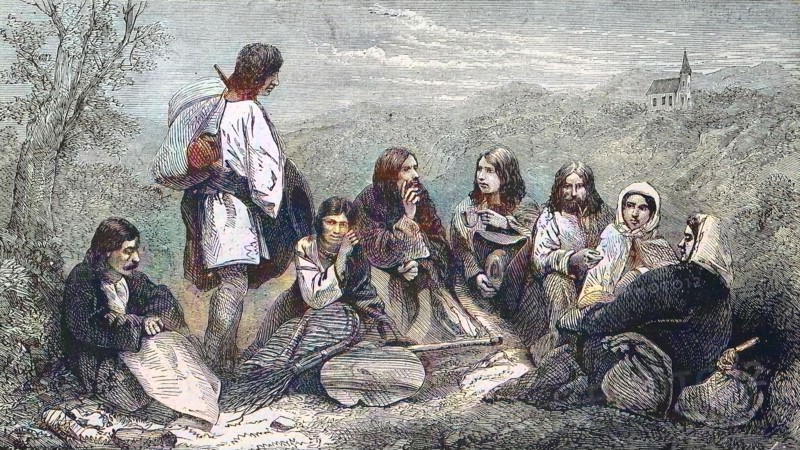 Peasant family in Bohemia in 1869