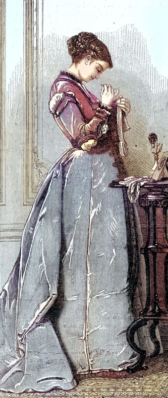 Woman doing sewing work