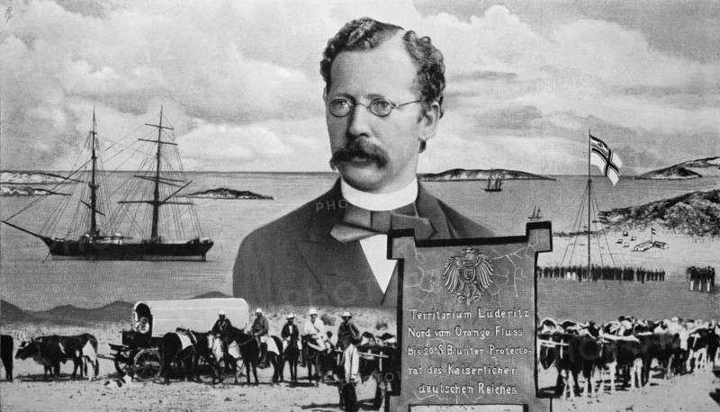 The Bremen merchant Adolf Lüderitz hoisted the German flag in the bay of Angra Pequena and thus acquired Deutscg Southwest Africa