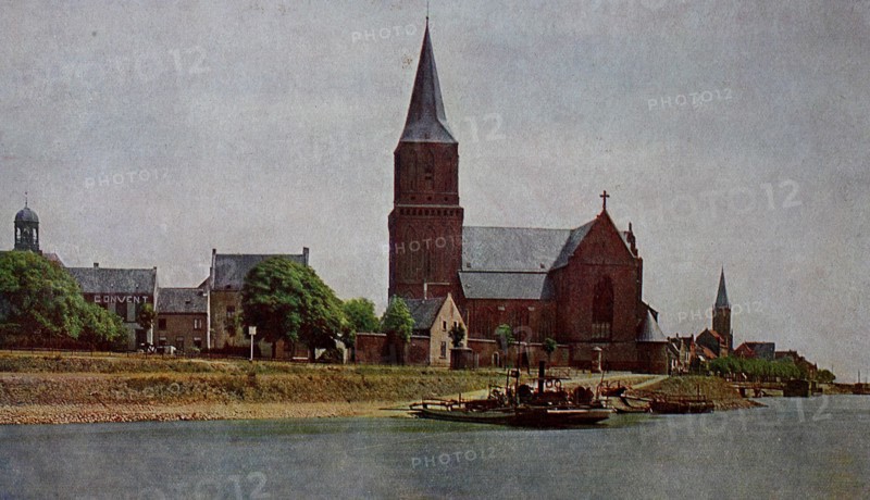 The Minster Church in Emmerich in 1910, North Rhine-Westphalia, Germany, photograph, digitally restored reproduction of an original artwork from the early 20th century, exact original date unknown.